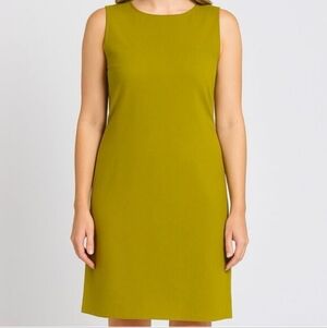 J. Jill Stretch Laurel Chartreuse Sleeveless Casual Midi Dress Size 8 NWT!